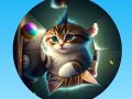 게임 둥근 직소 퍼즐: 귀여운 고양이 그림 모으기 온라인