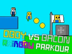 게임 Obby 대 베이컨 레인보우 파쿠르 온라인