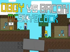 게임 Obby 대 Bacon: MCSkyblock 온라인