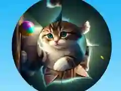 게임 둥근 직소 퍼즐: 귀여운 고양이 그림 모으기 온라인