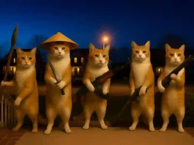 게임 총을 든 고양이 클리커 진화 온라인