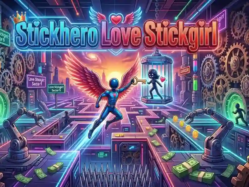 게임 Stickhero 사랑 Stickgirl 온라인