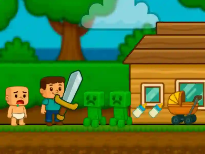 게임 베이비 멍청이 도와주세요! 스티브 온라인