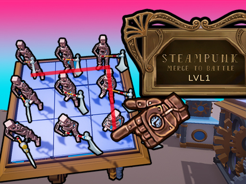 게임 Steampunk가 병합하여 전투를합니다 온라인